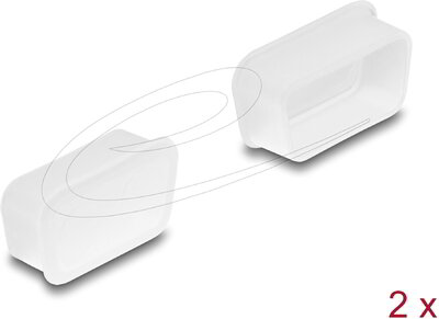 Delock - porvédő D-Sub 9 / D-Sub 15 VGA aljzathoz, 2 darab, átlátszó - 67121