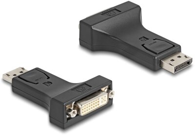 Delock Adapter DisplayPort 1.1-dugós csatlakozó DVI-csatlakozóhüvely passzív fekete - 66615