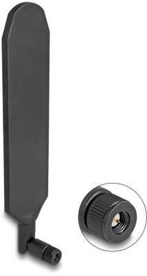 Delock LTE GNSS antenna SMA-dugó 1,5 - 3,0 dBi mindenirányú, elforgatható, dönthető csatlakozással (fekete színű) - 90103