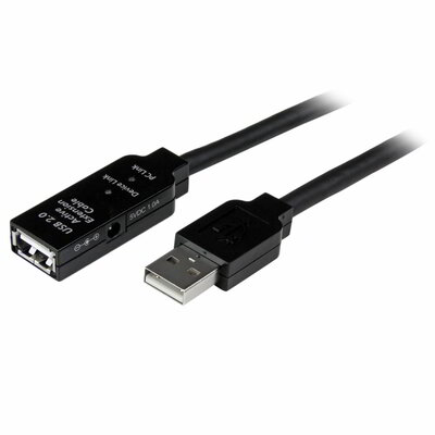 Startech - 20 m-es USB 2.0 aktív hosszabbító kábel - USB2AAEXT20M
