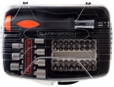 Black&Decker 40 darabos racsnis csavarozó készlet - A7062-XJ