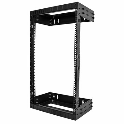 Startech - 19"-os 2 oszlopos, 18U magas, nagy teherbírású, falra szerelhető hálózati rack - RACK-18U-20-WALL-OA