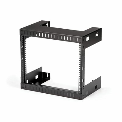 Startech - 2 oszlopos, 8U magas, nagy teherbírású, falra szerelhető hálózati rack, 19" - RK812WALLO