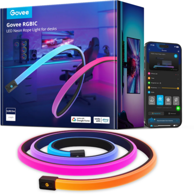 GOVEE RGBIC LED Neon Rope Light for Desks 3m - GOVH61C3