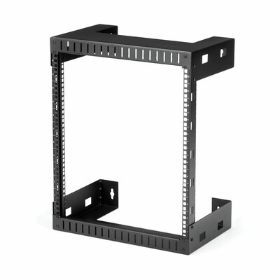 Startech - 2 oszlopos 12U magas, nagy teherbírású, falra szerelhető hálózati rack, 19" - RK12WALLO"