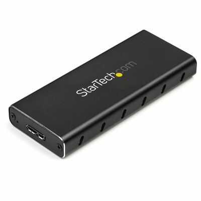 Startech - M.2 SSD ház M.2 SATA SSD-khez - USB 3.1 (10Gbps) USB-C kábellel - SM21BMU31C3