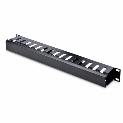 Startech - Vízszintes 1U szerver rack kábelrendező ujjcsatorna fedéllel - 19" - CMDUCT1UX