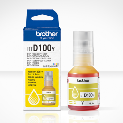 Brother - BTD100Y Tintatartály Yellow 48,8 ml 5.000 oldal kapacitás