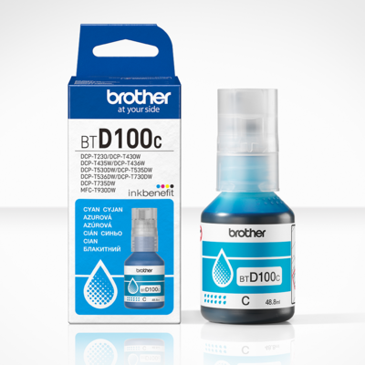 Brother - BTD100C Tintatartály Cyan 48,8 ml 5.000 oldal kapacitás