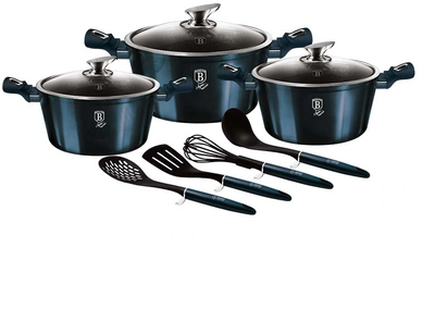 Berlinger Haus - BH/6152 Metallic Line Aquamarine Edition 10 részes edénykészlet