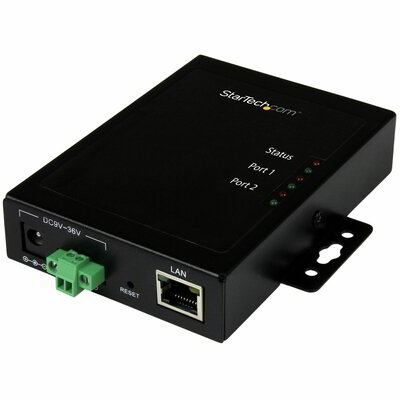 Startech - 2 portos soros-IP Ethernet eszközszerver - RS232 - fém és szerelhető - NETRS2322P