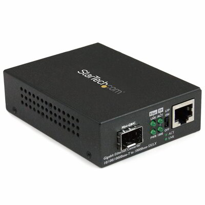 Startech - Gigabit Ethernet optikai médiakonverter nyitott SFP csatlakozóval - MCM1110SFP