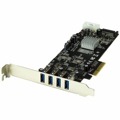 Startech - 4 portos PCI Express PCIe SuperSpeed ​​(5Gbps) USB 3.0 kártyaadapter 2 dedikált 5Gbps csatornával - PEXUSB3S42V