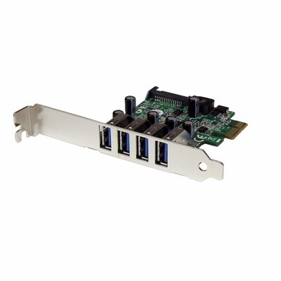 Startech - 4 portos PCI Express PCIe SuperSpeed ​​USB 3.0 vezérlőkártya-adapter UASP-vel - PEXUSB3S4V