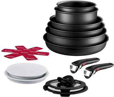 Tefal - L3979542 Ingenio Exo Resist 13 részes fekete serpenyőkészlet