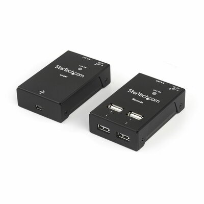 Startech - 4 portos USB 2.0-Cat5 vagy Cat6 kábelen keresztüli hosszabbító - 40 m - USB2004EXTV