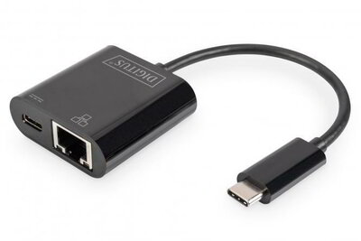 Assmann-DIGITUS USB Type-C™ Gigabit Ethernet adapter Power Delivery támogatással - DN-3027