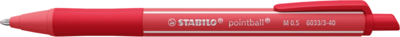 Stabilo Pointball Colorful nyomógombos rozsdavörös testű piros golyóstoll - 6033/3-40