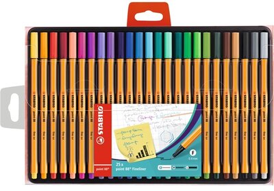 Stabilo Point 88 25db-os vegyes színű tűfilc készlet - 8825-1