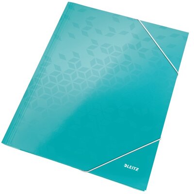 Leitz Wow A4 karton jégkék gumis mappa - 39820051