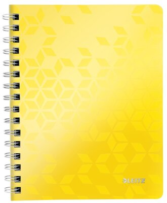 Leitz Wow A5 kockás sárga spirálfüzet - 46410016