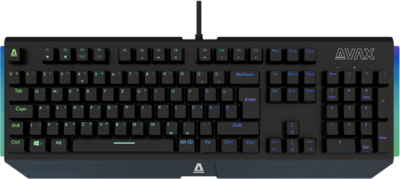 AVAX Vezetékes Billentyűzet FS01 USB, Fekete, Mechanikus, Red Switch, HUN