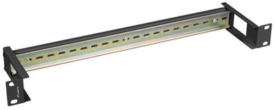 Lanberg - 19" 1U fekete DIN sín panel - AK-1801-B