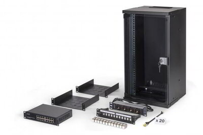 Assmann-DIGITUS SOHO Pro 10"-os hálózati csomag 12U - DN-49105-SET