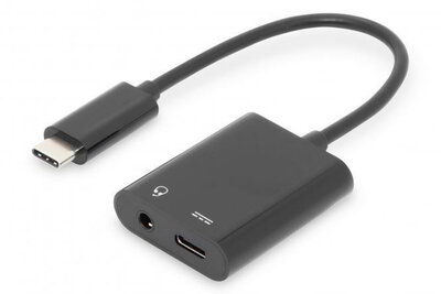 Assmann-DIGITUS USB Type-C adapter / átalakító, C-típusú - USB Type-C + 3,5 mm-es jack - AK-300400-002-S