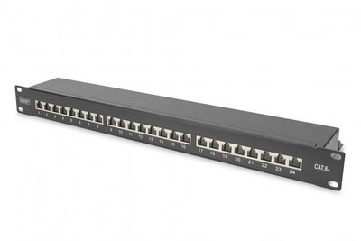 Assmann-DIGITUS CAT 6A, EA osztályú patchpanel, árnyékolt - DN-91624S-EA-B