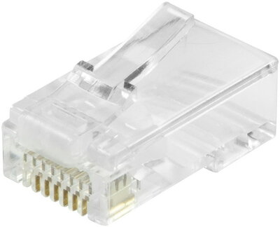 Logilink - Moduláris csatlakozó, RJ45, nyitott előlappal, Cat.6 UTP, 50 db - MP0027