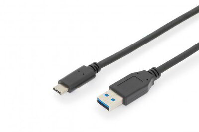 Assmann-DIGITUS USB Type-C csatlakozókábel, Gen2, USB-A - USB-C típus 1m - AK-300146-010-S