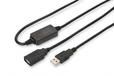 Assmann-DIGITUS USB 2.0 jelerősítő kábel, 15 m - DA-73101