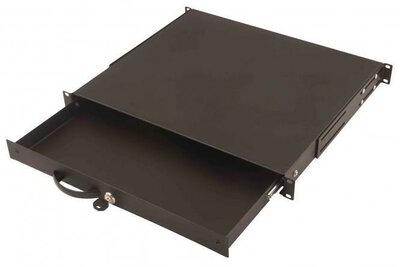 Assmann-DIGITUS billentyűzetfiók és dokumentumtároló 483 mm-es (19 hüvelykes) szekrényekhez - DN-19 KEY-1U-SW