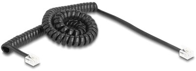 Delock - Telefon csavart kábel RJ11 apa - RJ11 apa fekete színű 3 m - Delock Telefon csavart kábel RJ11 apa - RJ11 apa fekete színű 3 m