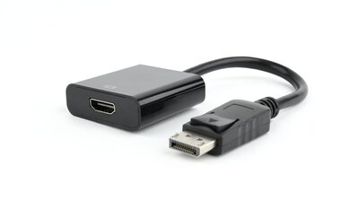 Gembird - DisplayPort - HDMI adapterkábel, fekete, bliszter - AB-DPM-HDMIF-002