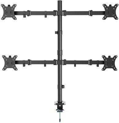 Gembird - Állítható asztali 4 kijelzős rögzítőkar (forgatható, dönthető, elforgatható), 13"-32" - MA-D4-01