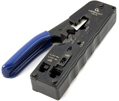Gembird - CAT.7 LAN átvezető dugó krimpelőfogó, 8P8C, 6P6C, kék - T-WC-06