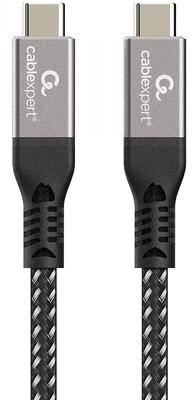 Gembird - Prémium USB 4 Type-C töltő- és adatkábel, 40 Gbps, 240 W, 1,5 m - CCBP-USB4-CMCM240-1.5M