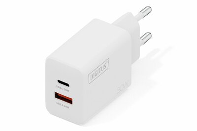 Digitus - USB GaN töltő 30W, 1x USB-C, 1x USB-A - DA-10301