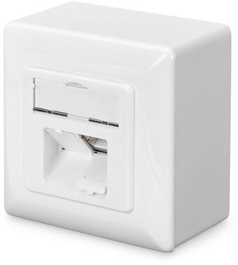 DIGITUS - CAT 6, E osztályú, árnyékolt, felületre szerelhető fali aljzat - DN-9006-N