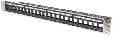 DIGITUS - moduláris patchpanel Keystone Jack 1U rackbe szereléshez - terheletlen - DN-91411-LF