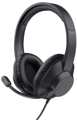 Trust 25460 Ayda Max vezetékes fekete mikrofonos fejhallgató