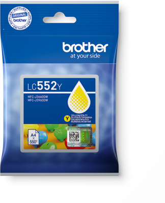 Brother LC552Y Tintapatron Yellow 7,2 ml 550 oldal kapacitás