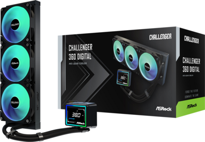 ASRock - CHALLENGER 360 DIGITAL AIO CPU VÍZHŰTÉS - Fekete