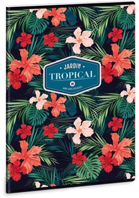 Ars Una Tropical Wildblume A4 extra kapcsos kockás füzet