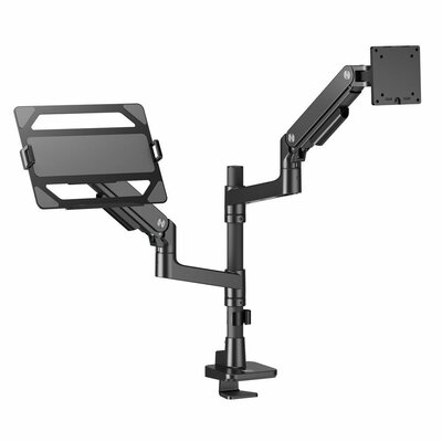 ACT - Single Monitor Arm and Laptop Arm Office Premium with Gas Spring Pole Mounted - AC8341