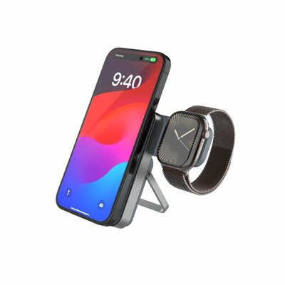 FIXED - MagZen 5 5000mAh PowerBank állvánnyal szürke - FIXZENMS-5-GR