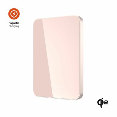 FIXED - MagZen 5 Qi2 külső akkumlátor 5000 mAh, rózsaszín - FIXZENMC-5-PI