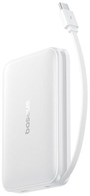 Baseus - PicoGo Qi2 Magnetic vezeték nélküli gyorstöltő powerbank 10000 mAh, 27W, fehér - P10076805213-00